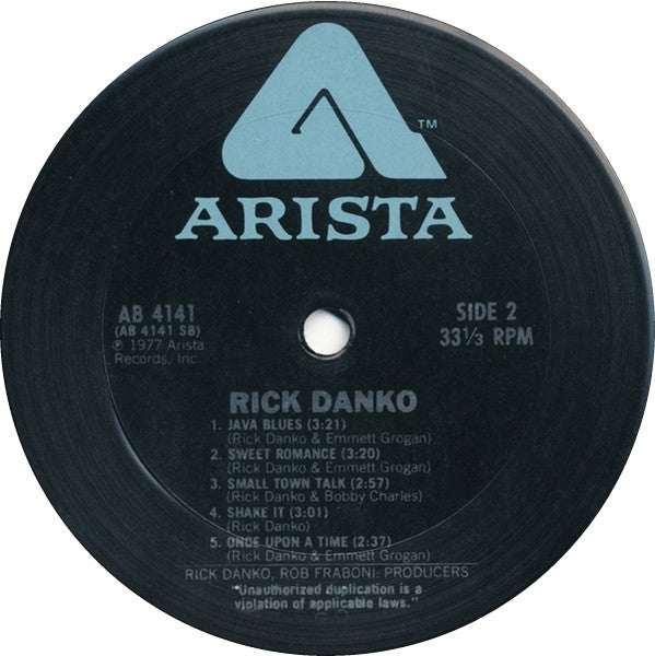 Rick Danko : Rick Danko (LP, Album)