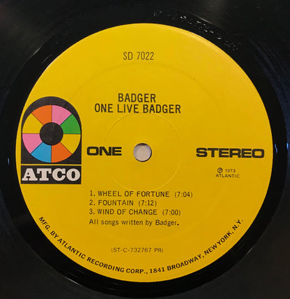 Badger (5) : One Live Badger (LP, Album, Pre)