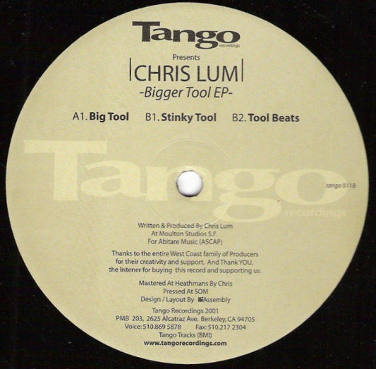 Chris Lum : Bigger Tool EP (12", EP)