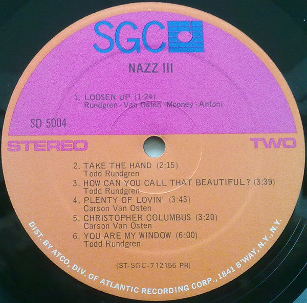 Nazz : III (LP, Album, Pre)