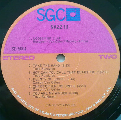 Nazz : III (LP, Album, Pre)