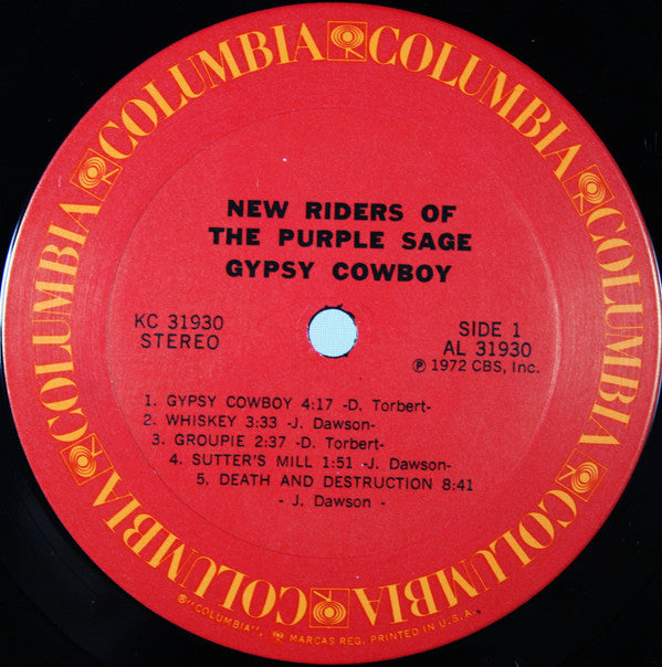 New Riders Of The Purple Sage : Gypsy Cowboy (LP, Album, Pit)