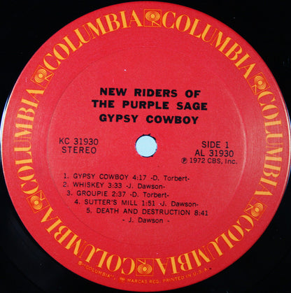 New Riders Of The Purple Sage : Gypsy Cowboy (LP, Album, Pit)