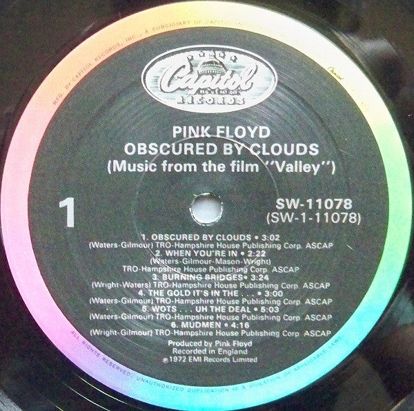 Pink Floyd : Obscured By Clouds (LP, Album, RE, SRC)