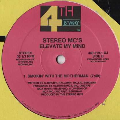 Stereo MC's : Elevate My Mind (12", Promo)