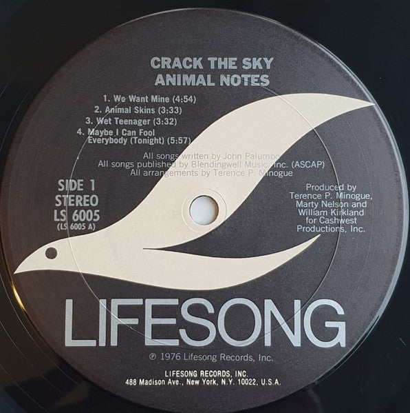 Crack The Sky : Animal Notes (LP, Album, Pit)