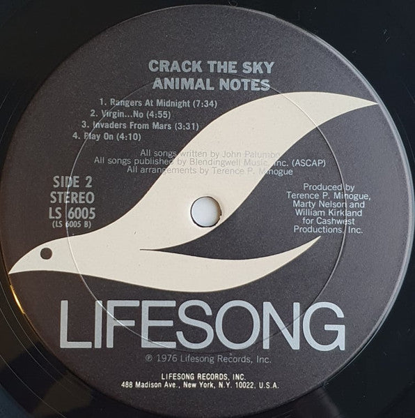 Crack The Sky : Animal Notes (LP, Album, Pit)