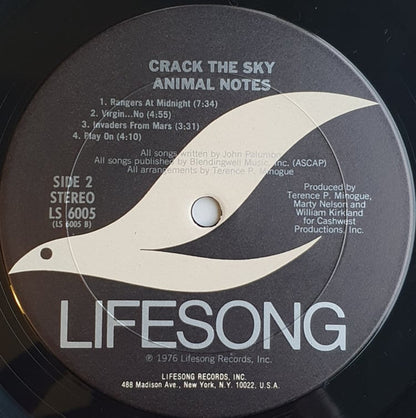 Crack The Sky : Animal Notes (LP, Album, Pit)