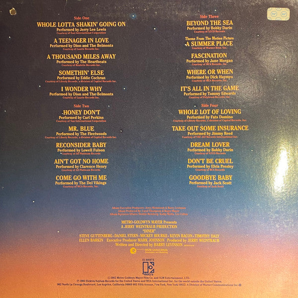 Various : Diner (Original Motion Picture Soundtrack) (2xLP, Comp, Spe)