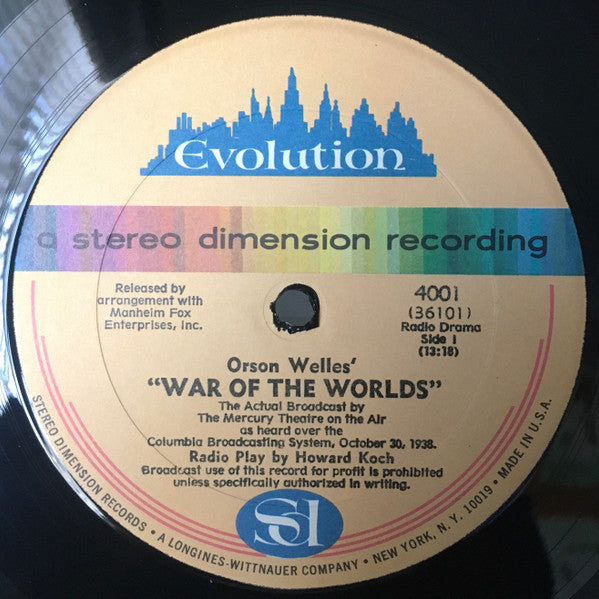 Orson Welles : War Of The Worlds (2xLP, Album, Gat)