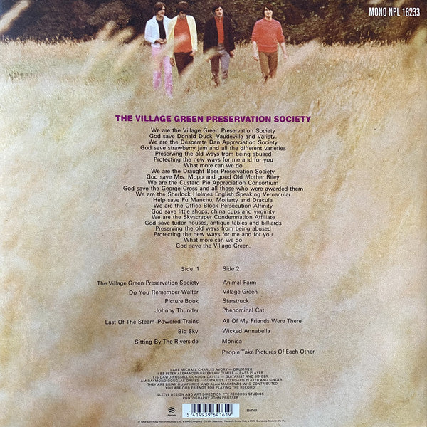 The Kinks : The Kinks Are The Village Green Preservation Society (LP, Album, Mono, RE, Gat)