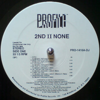 2nd II None : 2nd II None (LP, Album, Promo)
