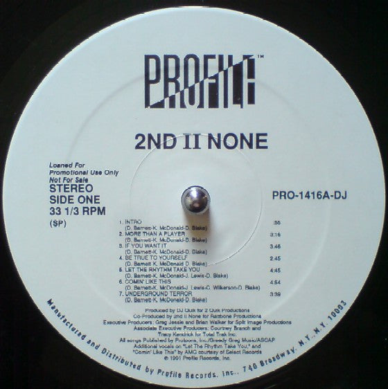 2nd II None : 2nd II None (LP, Album, Promo)