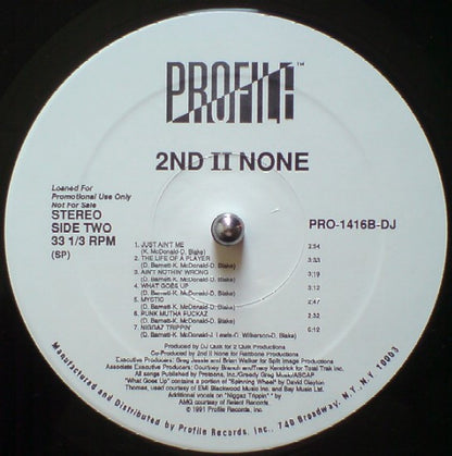 2nd II None : 2nd II None (LP, Album, Promo)