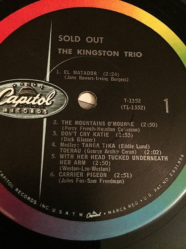 Kingston Trio : Sold Out (LP, Album, Mono)