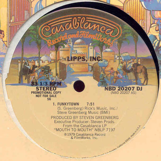 Lipps, Inc. : Funkytown (12", S/Sided, Promo, 56)