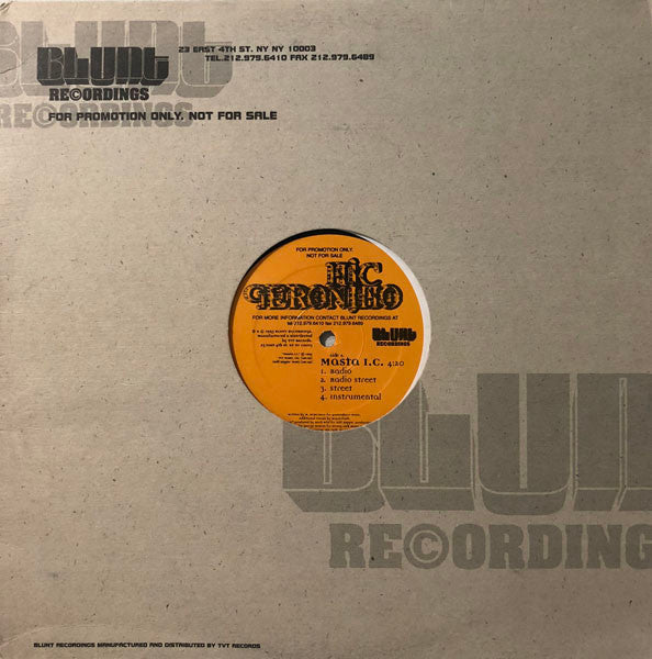 Mic Geronimo : Masta I.C. / Time To Build (12", Promo)