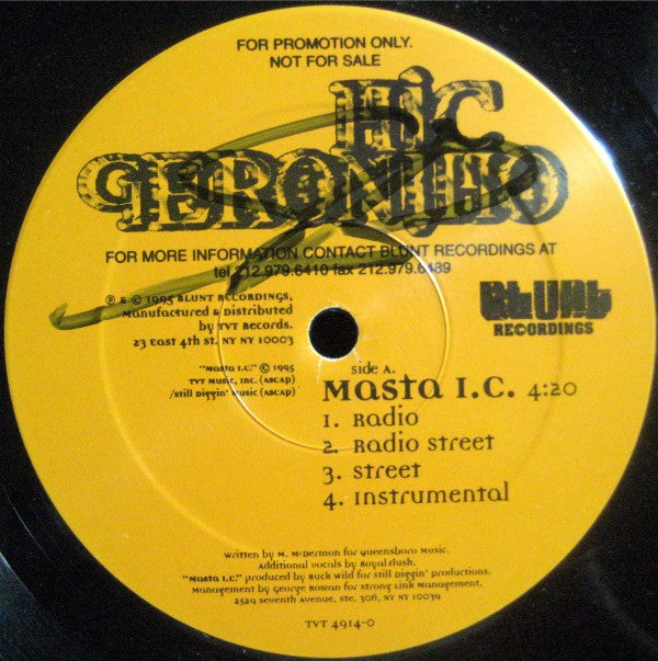 Mic Geronimo : Masta I.C. / Time To Build (12", Promo)
