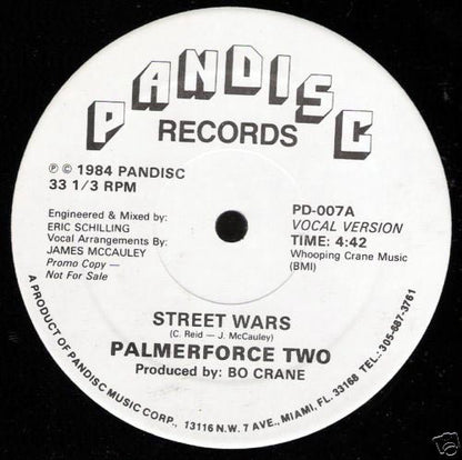 Palmerforce Two : Street Wars (12", Promo)