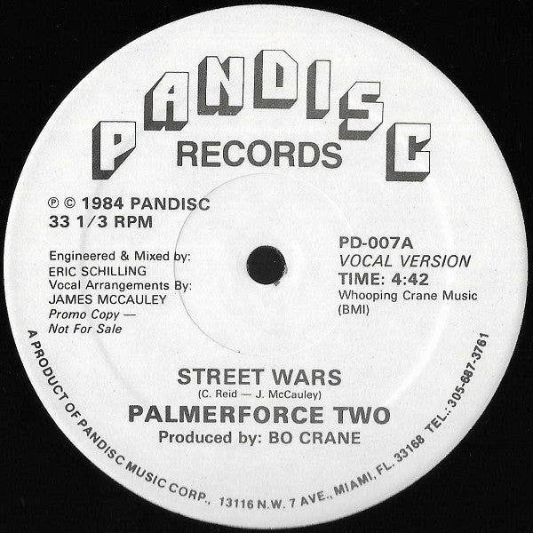 Palmerforce Two : Street Wars (12", Promo)