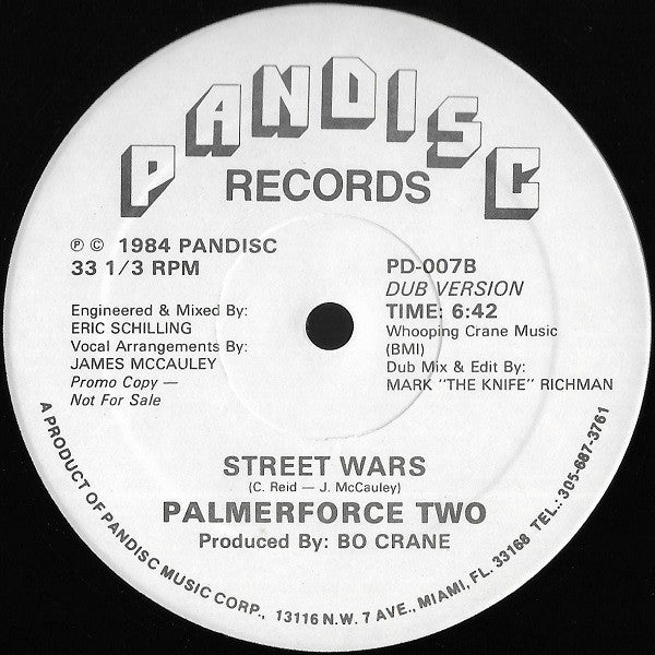 Palmerforce Two : Street Wars (12", Promo)