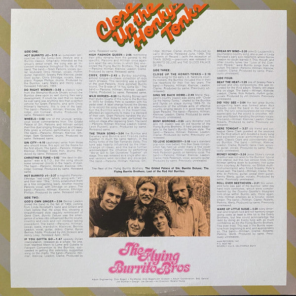 The Flying Burrito Bros : Close Up The Honky Tonks (2xLP, Comp, Pit)