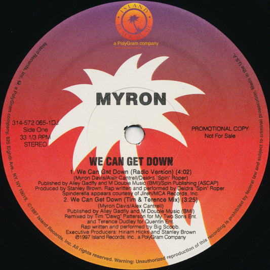 Myron : We Can Get Down (12", Promo)