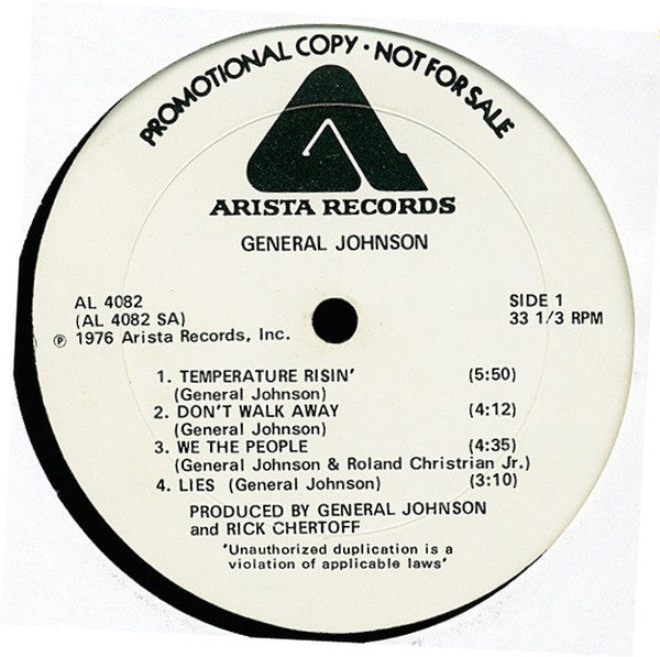 General Johnson : General Johnson (LP, Album, Promo, Pet)