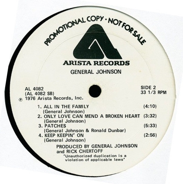 General Johnson : General Johnson (LP, Album, Promo, Pet)