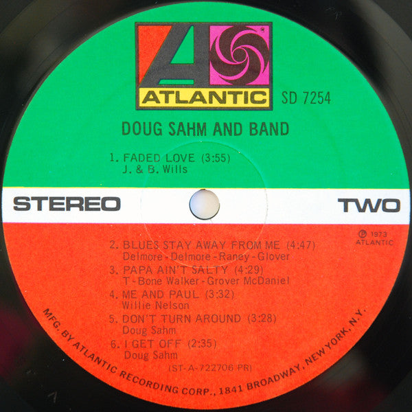 Doug Sahm & Band : Doug Sahm And Band (LP, Album, PR )