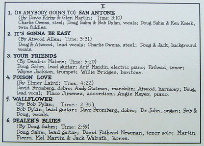 Doug Sahm & Band : Doug Sahm And Band (LP, Album, PR )