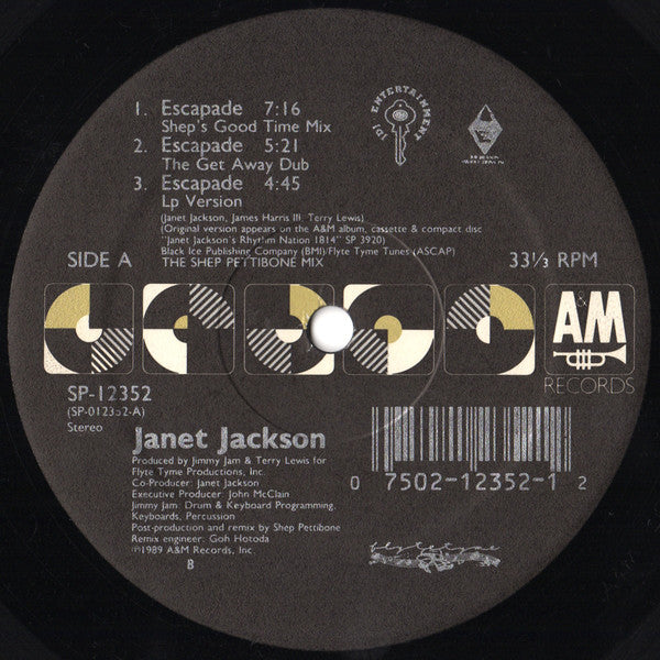 Janet Jackson : Escapade (12", Single)