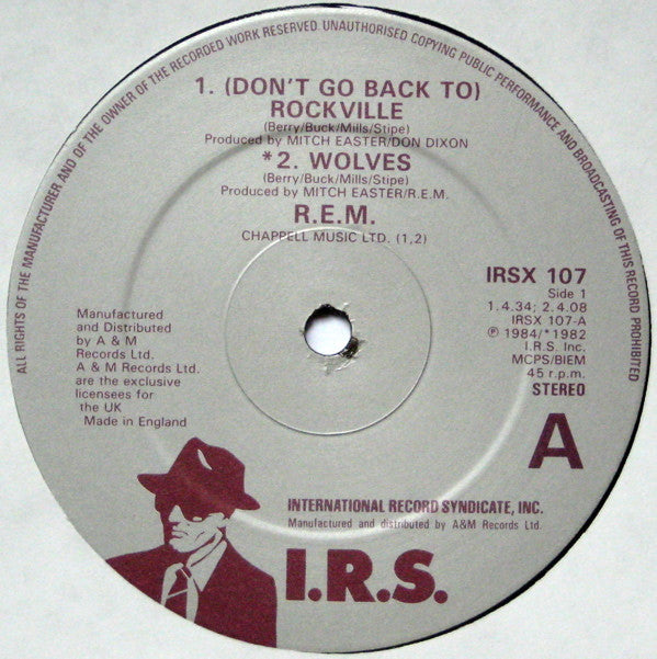 R.E.M. : (Don't Go Back To) Rockville (12", Single)
