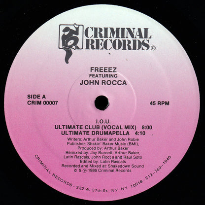 Freeez Featuring John Rocca : I.O.U. (12")