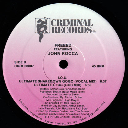 Freeez Featuring John Rocca : I.O.U. (12")