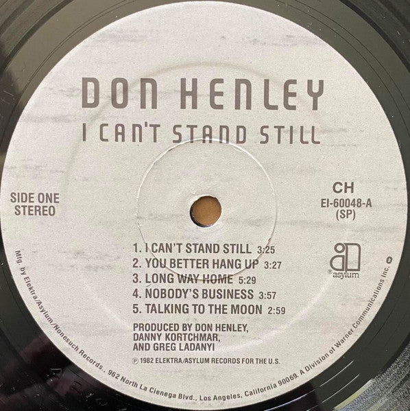 Don Henley : I Can't Stand Still (LP, Album, Club, CH,)
