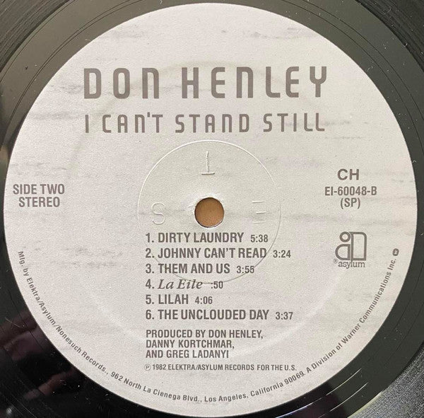 Don Henley : I Can't Stand Still (LP, Album, Club, CH,)