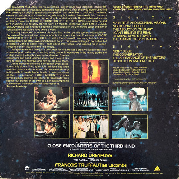 John Williams (4) : Close Encounters Of The Third Kind (Original Motion Picture Soundtrack) (LP, Album, Promo, San + 7", S/Sided, Single)