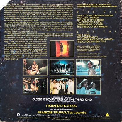 John Williams (4) : Close Encounters Of The Third Kind (Original Motion Picture Soundtrack) (LP, Album, Promo, San + 7", S/Sided, Single)