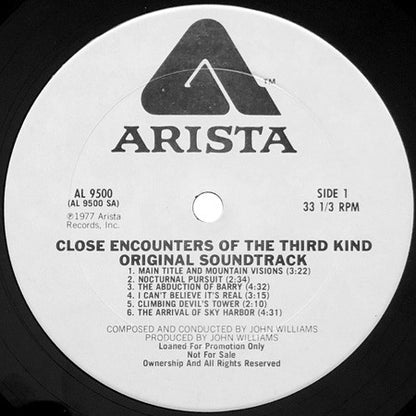 John Williams (4) : Close Encounters Of The Third Kind (Original Motion Picture Soundtrack) (LP, Album, Promo, San + 7", S/Sided, Single)