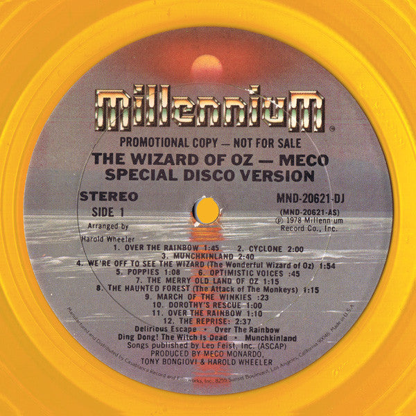 Meco Monardo : The Wizard Of Oz (Special Disco Version) (12", S/Sided, Promo, Yel)