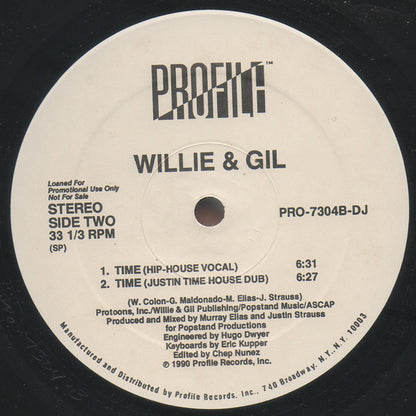 Willie & Gil : Time (12", Promo)