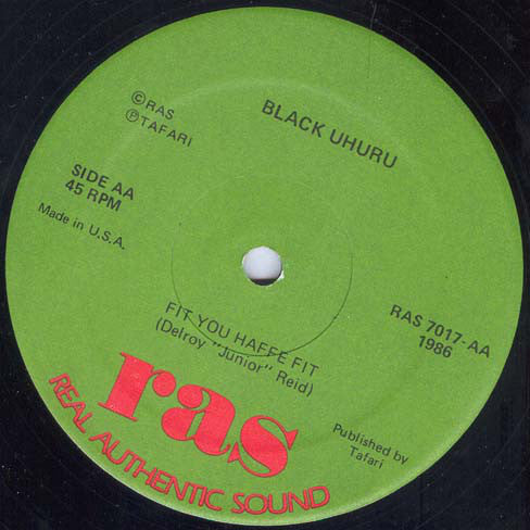 Black Uhuru : Conviction Or A Fine / Fit You Haffe Fit (12")