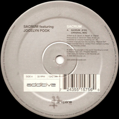 Sacrum Featuring Jocelyn Pook : Sacrum (12")
