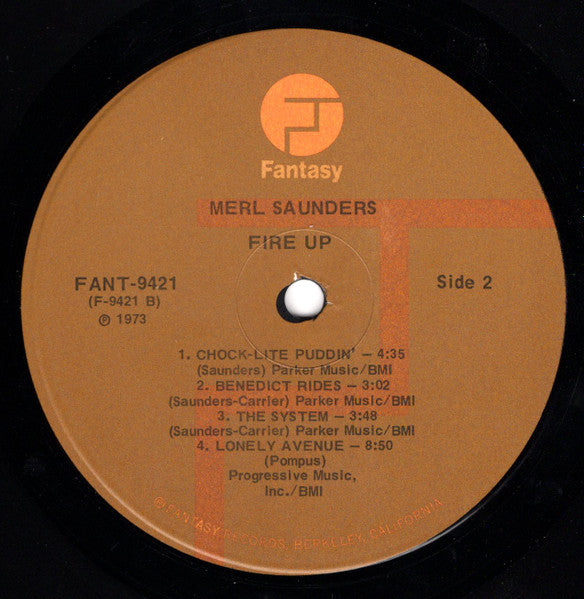 Merl Saunders : Fire Up (LP, Album, Ind)