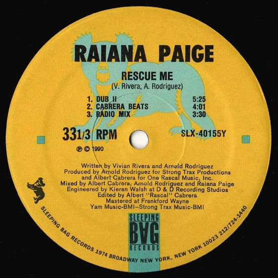 Raiana Paige : Rescue Me (12")
