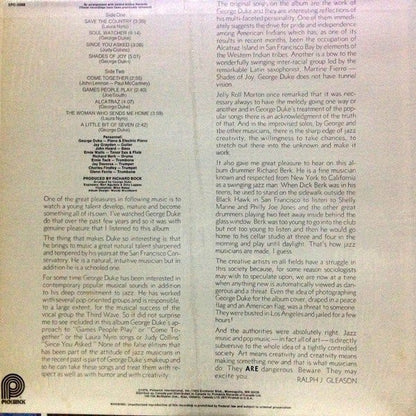 George Duke : Save The Country (LP, Album, RE)