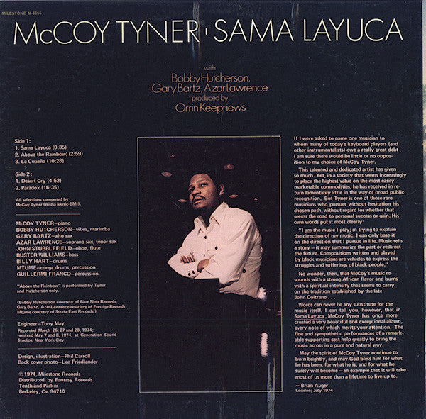 McCoy Tyner : Sama Layuca (LP, Album, San)