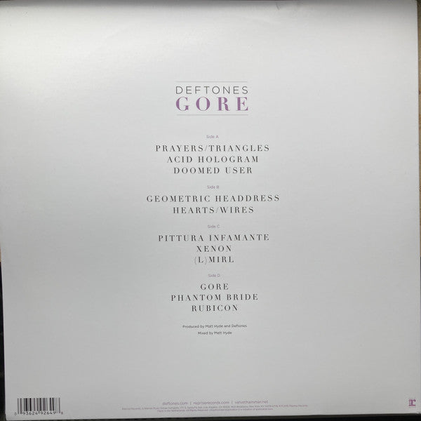 Deftones : Gore (2xLP, Album, Whi)