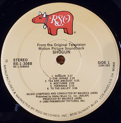 Maurice Jarre : Shōgun (The Original Television Motion Picture Soundtrack) (LP, Album, 72)